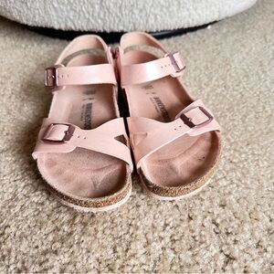 Birkenstock Pink Sandals with Two-Strap Design
